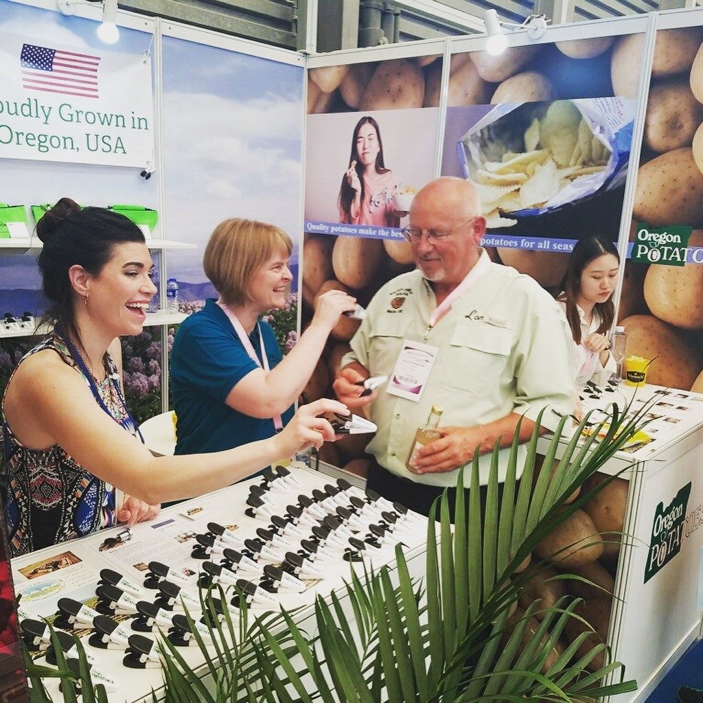 people at farm convention