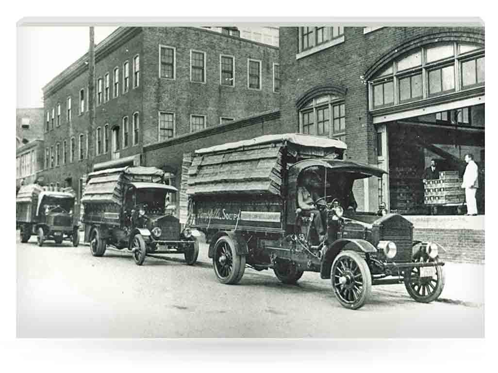 Trucks delivering Campbell's