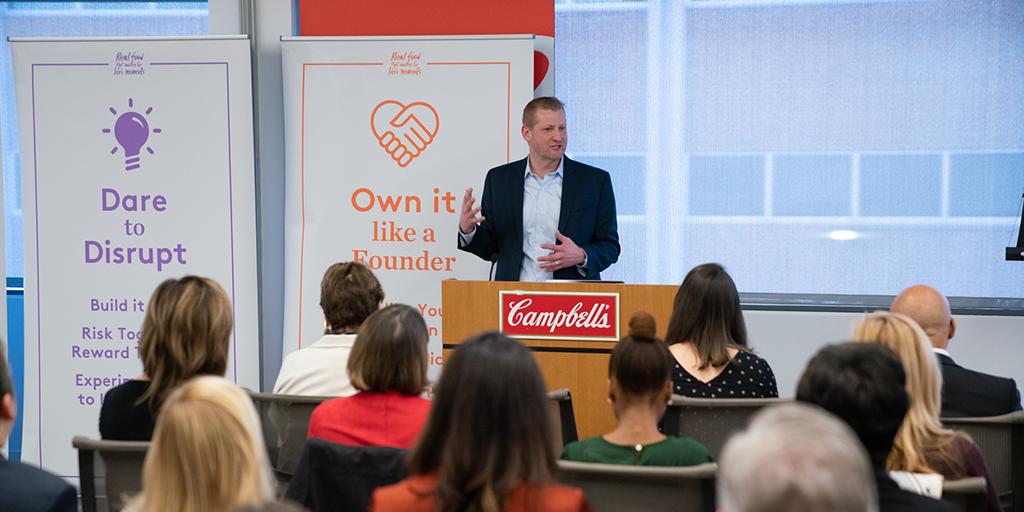 Chris Foley Speaks at Campbell Soup Foundation Breakfast|Kim Fortunato speaks at the Campbell Soup Foundation Breakfast|Campbell Soup Foundation Award Recipients