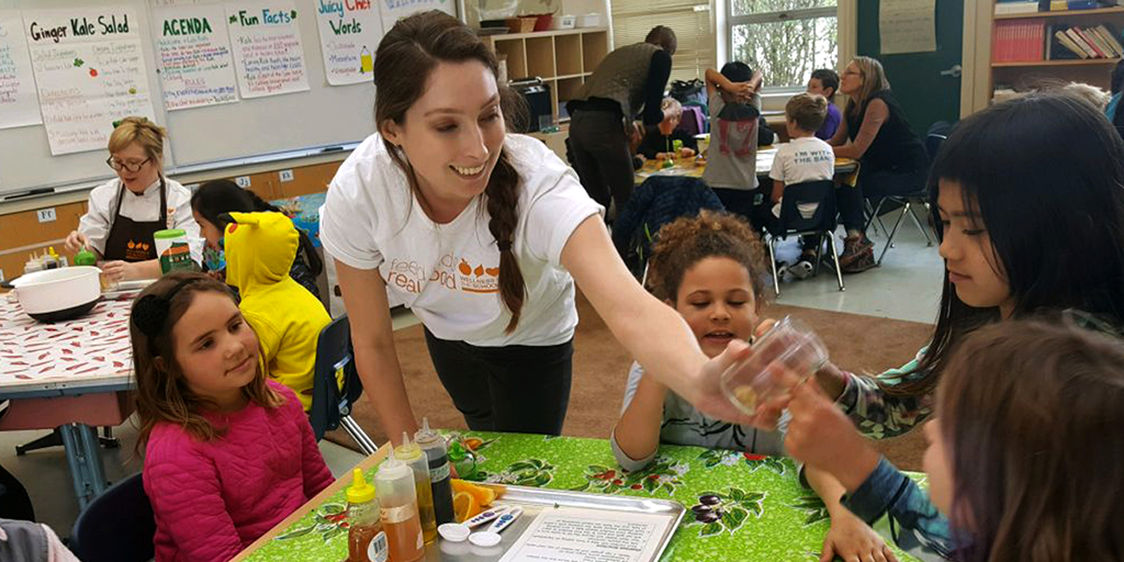 Kids learning about food|Healthy Community By the Numbers|Kids Taste Testing in Cafeteria