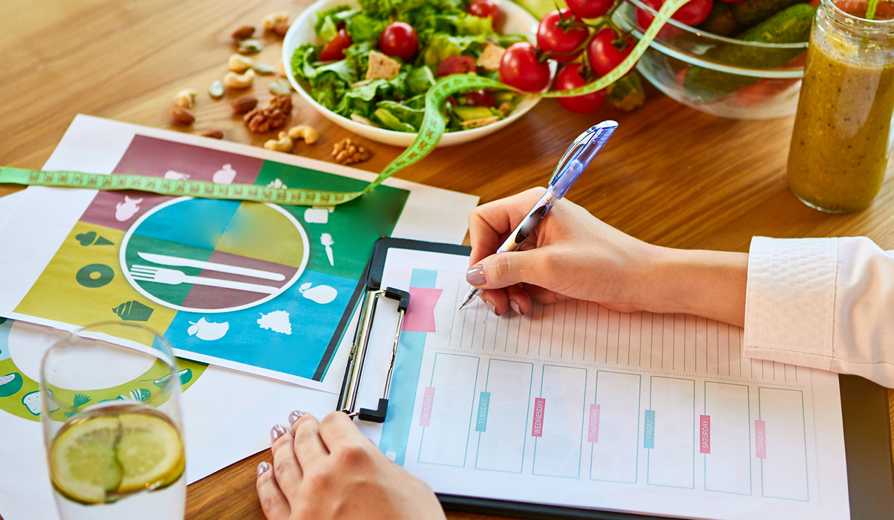 Nutritionist working