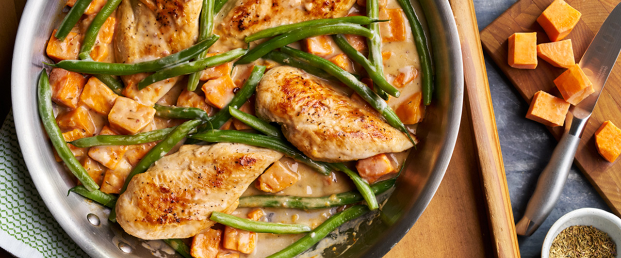 chicken and sweet potato skillet