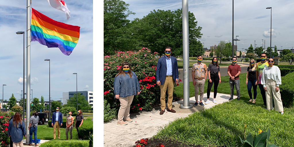 pride flag raising