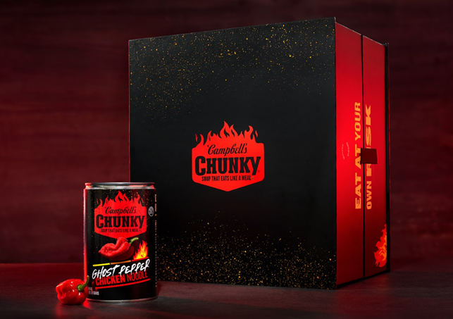 chunky ghost pepper chicken noodle soup