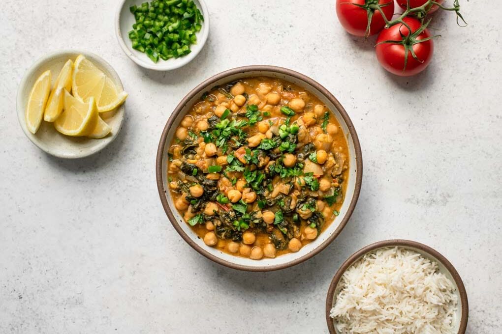 Chickpea and Spinach Curry