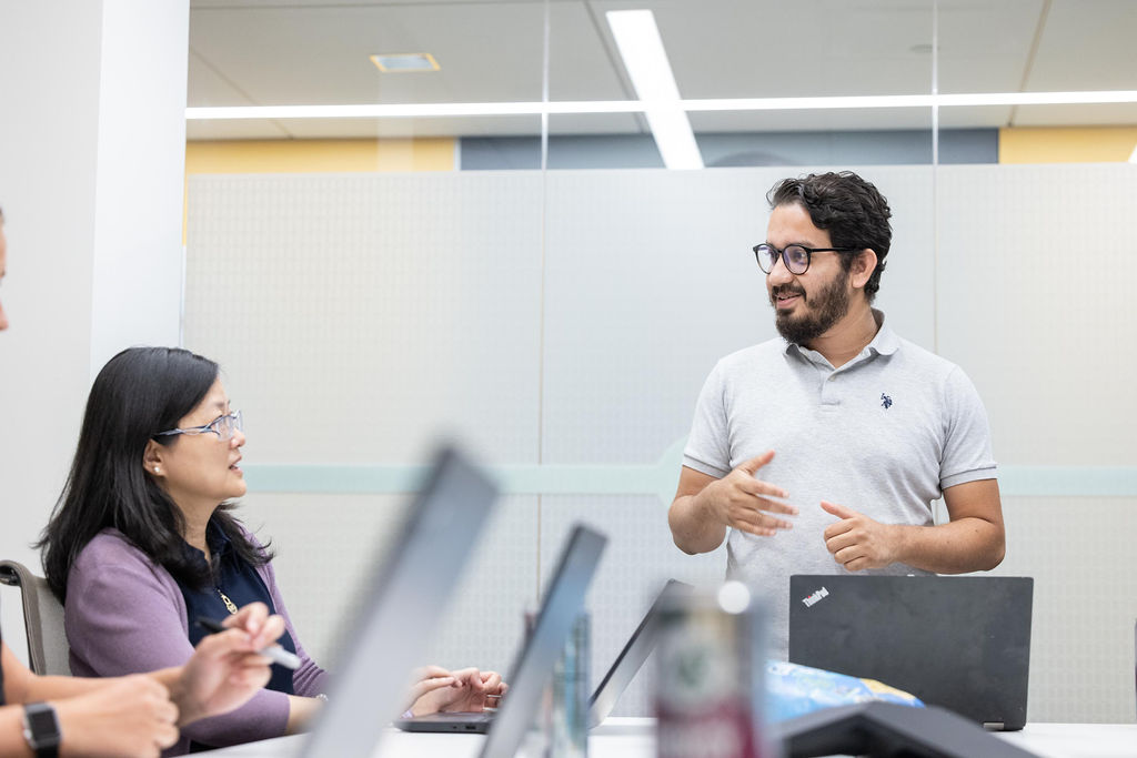 Campbell's employees in a meeting